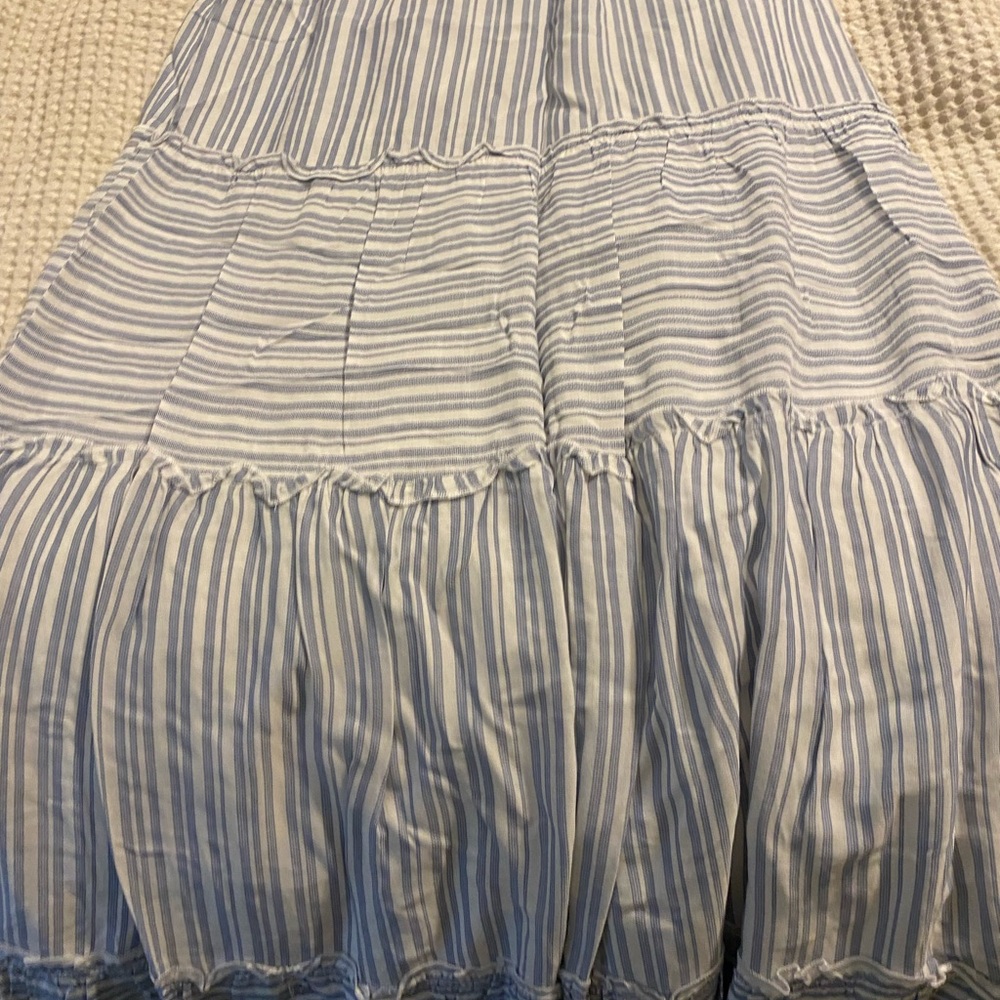 Striped Blue and White Women's Skirt